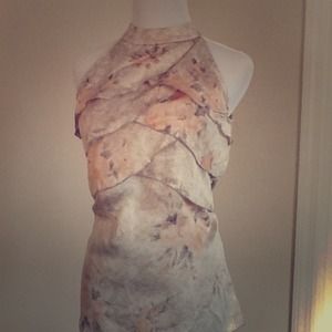 *TRADED* Peach/Lace Floral Print Top