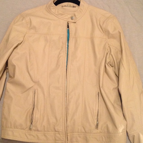 Tan leather jacket