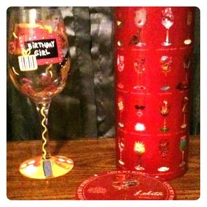 REDUCED!! Lolita wine glass!