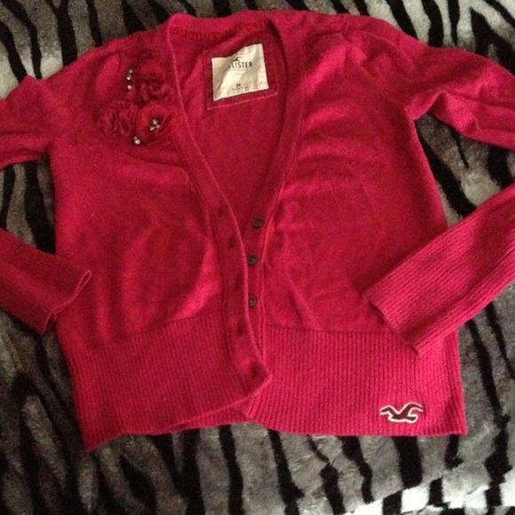 Hollister red elegant sweater