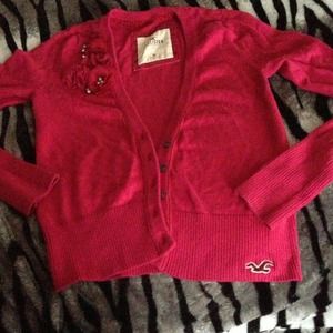 Hollister red elegant sweater