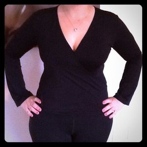 Sexy black stretchy top