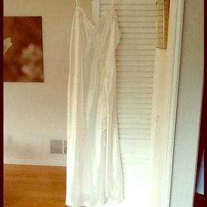 Long white negligee