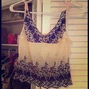 *Reduced Tan and navy camisole