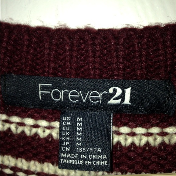 Maroon Striped Sweater - Picture 2 of 3