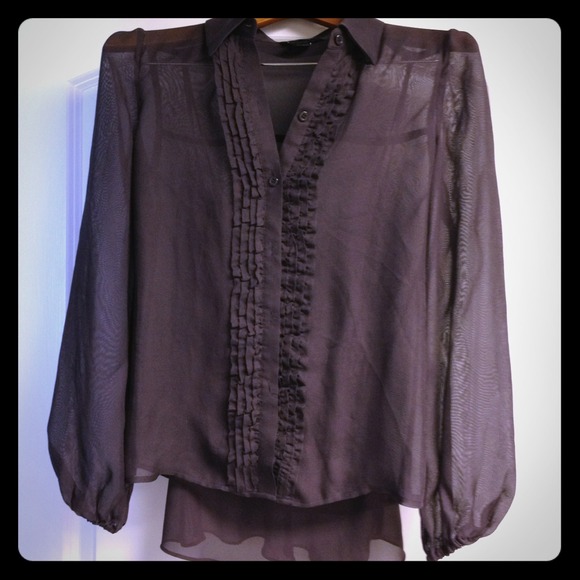 SOLD!!!! Sexy sheer purple blouse