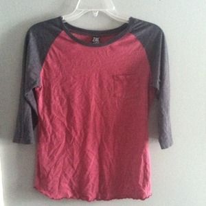 Maroon & Gray Baseball Tee