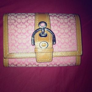 *RESERVED* Authentic Coach Wallet - Pink Monogram