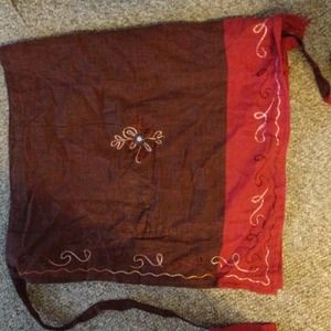 Everest handcrafted wrap around skirt.