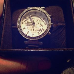 Silver glitz Michael kors watch
