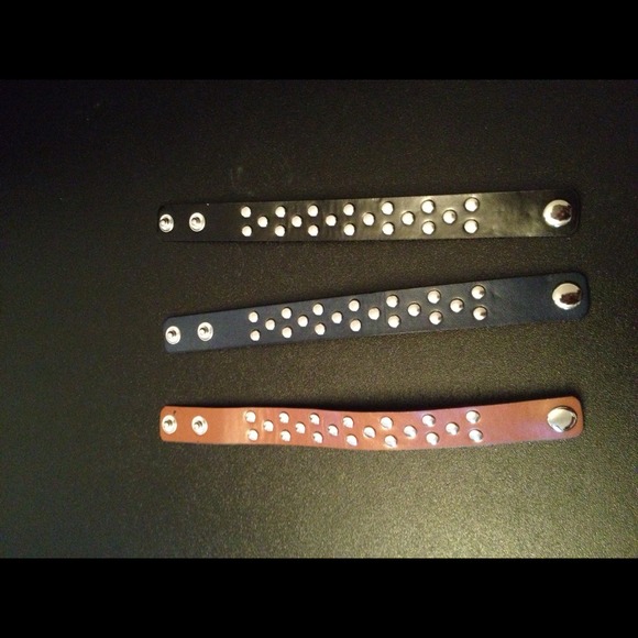 Leather strap bracelets