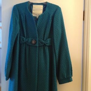 Beth Bowley turquoise dress coat