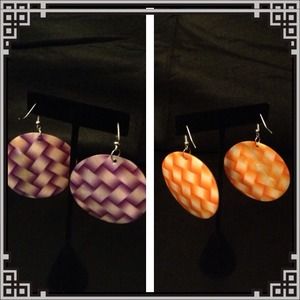 Marble like earrings