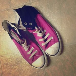 Pink converse. Easy slip on.