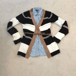 Reserved-Hive and Honey striped long cardigan