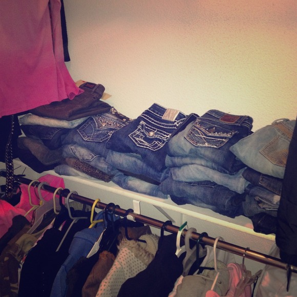 My sick jean addiction.  21 pairs being from POSH