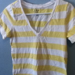 Yellow & white striped t shirt
