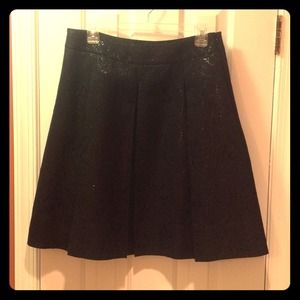 Banana Republic Pleated Black Skirt