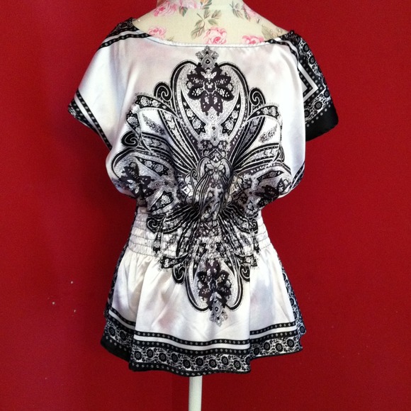 Black & White blouse