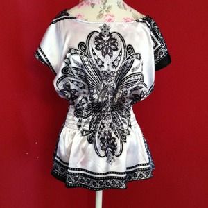 Black & White blouse