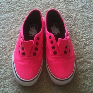 SOLD Neon pink Vans sneakers size 6
