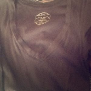 Basic Brown V-neck Tee