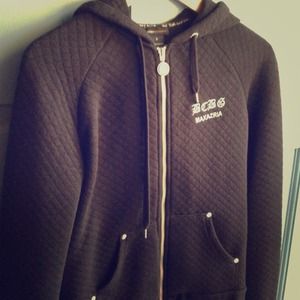 BLACK BCBG HOODED JACKET GOOD CONDITION💃
