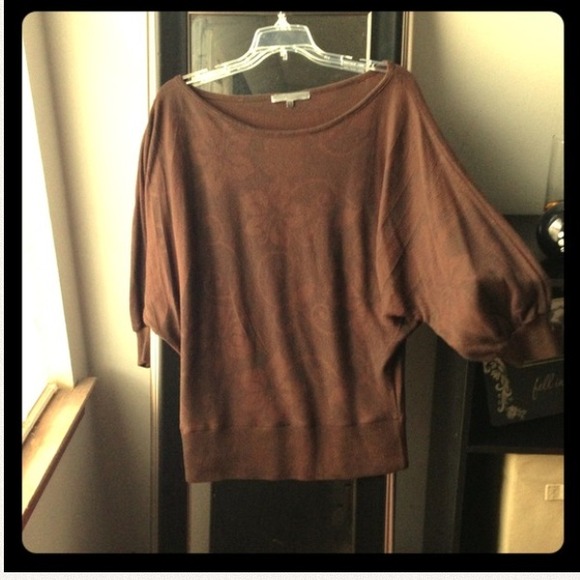 Chocolate Baggy Boatneck Top