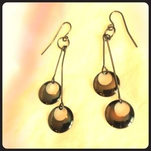 Black double hung earrings