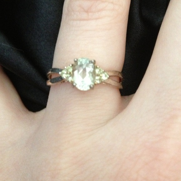 REDUCED!!! Aquamarine and citrine ring