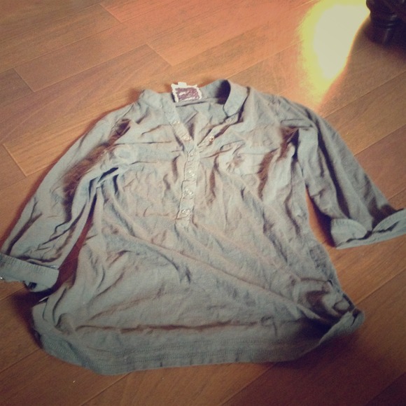 Olive green v-neck