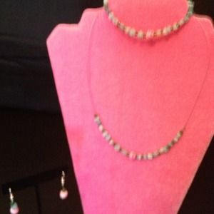Necklace , bracelet and earrings set