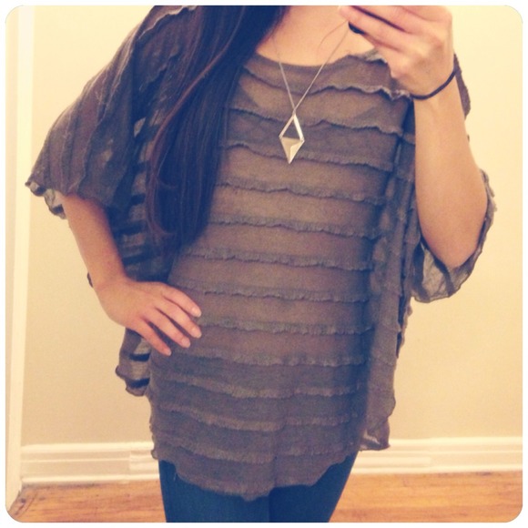 Reserved! Ruffled sheer sweater ✨ - Picture 2 of 3