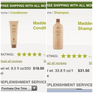 Red/Auburn hair shampoo & conditioner set - Aveda