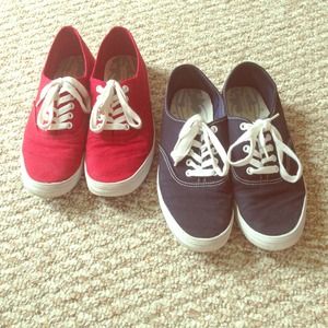 2 PAIRS of Size 8 Canvas Shoes