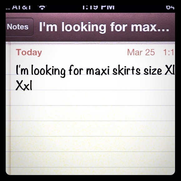 Looking for maxi skirts