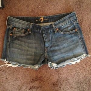 7 for all mankind cut off shorts
