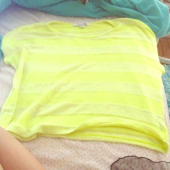 Stripped yellow top
