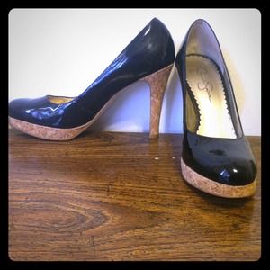 Jessica Simpson Black pumps with cork bottom