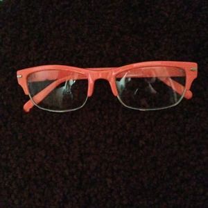 Coral color fashion glasses