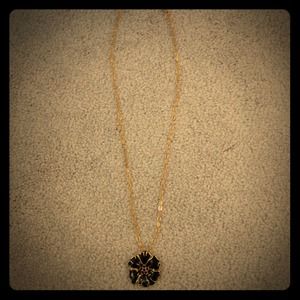 Black flower pendant  -- j crew factory