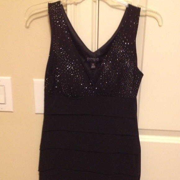 Blake Stretchy Material Little Black Dress. - Picture 3 of 4