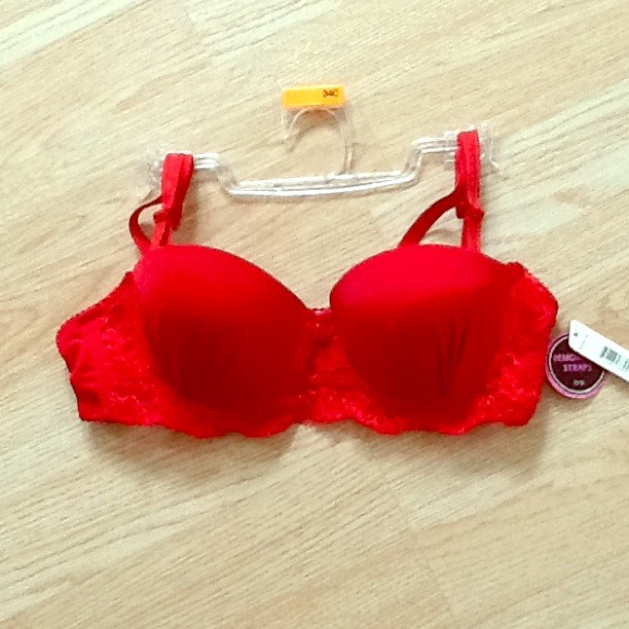 $$Sold$$Simple pleasures red lace bra