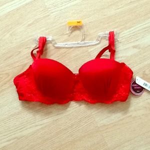 $$Sold$$Simple pleasures red lace bra