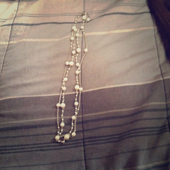 Silver pearl necklace from American eagle