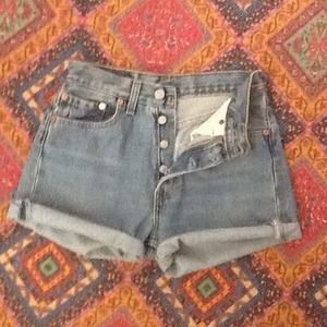 Levi 51's high waisted shorts