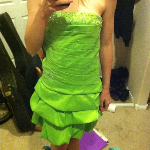 Lime green prom dress