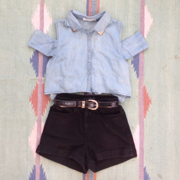 American Apparel high-waisted cuff short