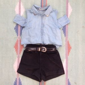 American Apparel high-waisted cuff short