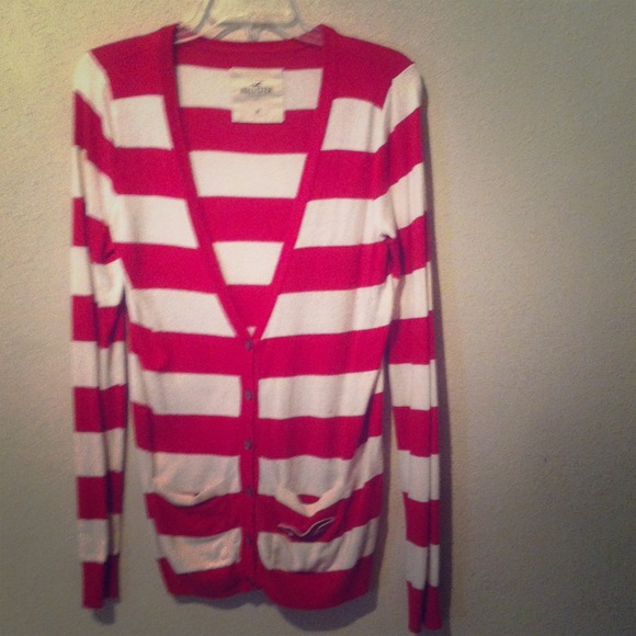 Pink and white sweater